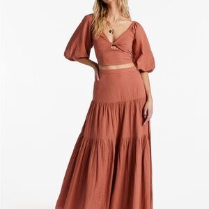 Billabong Rust Maxi Skirt